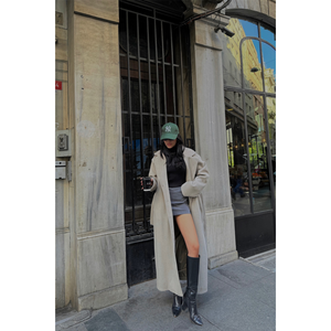 Abrigo Maxi de Cachemira Visa para Invierno, Minimalista, de Manga Larga, Tejido, Cálido, para Mujer - Product Image 2