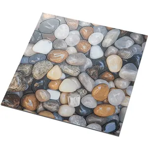 3D鹅卵石外观400x400mm鹅卵石饰面外部地板设计新到货陶瓷地砖防滑瓷砖