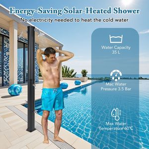 CYEN-Nueva Columna de Ducha Solar Doble, Agua Caliente y Fría Automática Ajustable, Ducha para Jardín y Camping al Aire Libre - Product Image 1