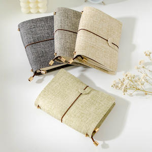 <span class=keywords><strong>Cuaderno</strong></span> de tela Simple, cuerda de amarre creativa, estudiante de PU, mini libro de bolsillo, Memorando de registro - Product Image 2