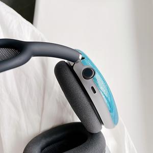 Funda de silicona con diseño de lujo para auriculares Apple airpod <span class=keywords><strong>max</strong></span>, funda de mármol para airpod <span class=keywords><strong>max</strong></span>, auriculares por encima de la oreja - Product Image 3