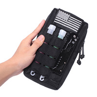 Pochette MOLLE multifonctionnelle pour l'extérieur, fermeture éclair de précision laser, sac de rangement suspendu multi-poches pour équipement de camping