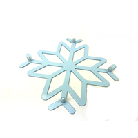 Support de refroidissement en métal en forme de flocon de neige, dessous de plat ajouré pour casseroles chaudes, tapis de table résistant à la chaleur