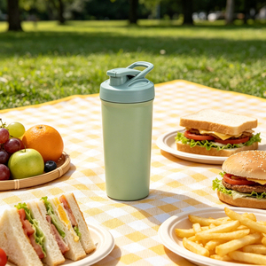 Bouteille shaker isotherme multi-usage pour sport, café glacé et protéines, double usage, vente en gros OEM ODM - Product Image 1