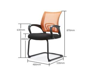 Sillas de oficina aerodinámicas reclinables, reposabrazos fijo, soporte ortopédico, silla de oficina sin ruedas - Product Image 3