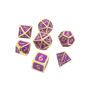 Polyedrische Metall-RPG-Würfel Dungeons and Dragons DND mit Eigenem Logo, Gemischte Farben, 7-Teiliges Set - Product Image 5