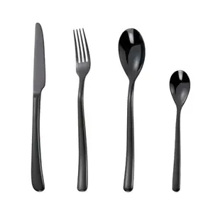 3 Colors Stainless Steel Flatware Titanium Black Cutlery set Gold Utensil Sets Service for 4