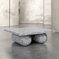 Table basse en marbre massif sculpté à la main, style contemporain, pour une décoration de luxe et une touche d'originalité à la maison - Dream Home Organic