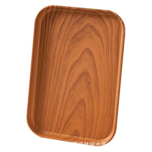 Wooden Rectangular <b>Tray</b> For <b>Tea</b> Coffee Serving Hotel Use Solid Color Shallow Dish - Product Image 1