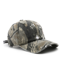 Gorra de Béisbol de Camuflaje de 6 Paneles, con Logotipo Bordado Personalizado, Transpirable, para Deportes y Camping, de Algodón, para Uso Diario Masculino