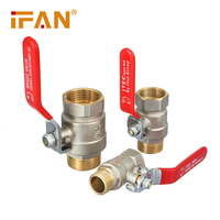 Prix d'usine IFAN 57-3 vanne en laiton vanne à bille d'eau de taille 3/4IN pour le contrôle de l'eau