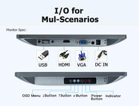 Monitor Layar Sentuh Murah 10.1 15.6 Inci 16:9 dengan Android untuk POS