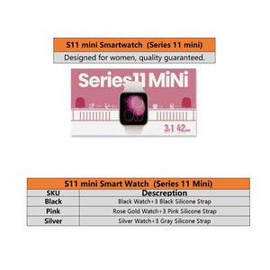 2026 New Series 11 Mini Gift Suit Smart Watch 3 Straps Model Sports Wrist BT Call 42mm 38mm Women S11mini Smartwatch for Female - Product Image 3