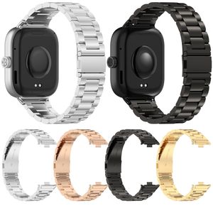 Venta directa para Xiaomi <span class=keywords><strong>Redmi</strong></span> Watch 4 / <span class=keywords><strong>Mi</strong></span> Band <span class=keywords><strong>8</strong></span> Pro Three Bead correa de reloj de Metal de acero inoxidable correa de reloj - Product Image 2