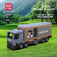 Mould King 24069-24071 Mini World Camión Contenedor Pesado RV, Bloques de Construcción DIY, Modelo Educativo de Exhibición, Juguete de Regalo