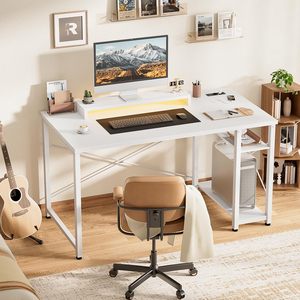 Bàn chơi game sang trọng với RGB LED chiếu sáng có thể điều chỉnh chiều cao Bàn máy tính cho văn phòng gia đình & phòng ngủ vật liệu thép - Product Image 2