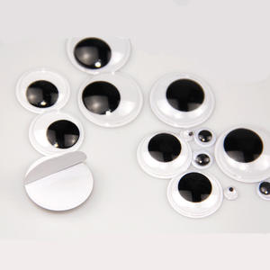 Venta al por mayor negro blanco artesanía Diy artesanía muñeca autoadhesiva muñeca de plástico movimiento Wiggle <span class=keywords><strong>ojos</strong></span> saltones guardería niños artesanía - Product Image 2