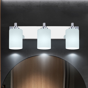 Lampe murale LED moderne au design nouveau, étanche IP44 pour intérieur, miroir de salle de bain, lumière murale en acier inoxydable E26 pour hôtel - Product Image 3