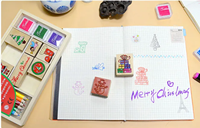 Tampon journal en bois personnalisé pour enfants kit de tampons en caoutchouc enseignant bébé jouet scrapbooking animal noël ferme tampons en bois ensemble