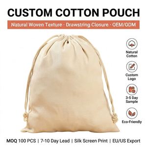Bolsa de Lona de Algodón Personalizada con Cordón y Logotipo Impreso, Embalaje para Regalo, Opciones de Impresión Múltiple, Muestras en 3-5 Días Laborables - Product Image 2