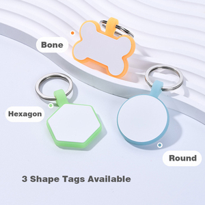 Elegante Targhetta per Animali Domestici a Forma di Osso in Silicone, Portachiavi Luminoso e <span class=keywords><strong>Collare</strong></span> Antiperditaa per Cani con Incisione Laser Personalizzata - Product Image 5