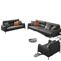 Juego de sofá de cuero PU de diseño moderno contemporáneo para el hogar, oficina, hotel, apartamento, hospital, sala de estar, dormitorio o taller