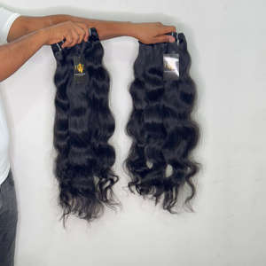 Extensions de cheveux ondulés en gros, ondulations profondes, cuticules naturelles alignées, cheveux vierges indiens non traités, fournisseur d'extensions de cheveux humains - Product Image 2