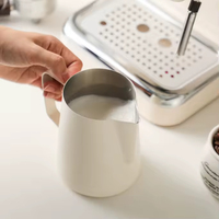 Pichet à Latte Art Professionnel en Acier Inoxydable pour Mousse de Lait, Tasse à Espresso, Équipement de Barista pour Café, Essentiels pour la Préparation du Café