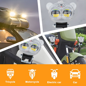 LELANPU - Proyector LED para Coche, 12 V, Tamaño Mini, para Camioneta Todoterreno, Color RGB, Forma de Cabeza de León, 12 W, 2 Lentes, Luz de Trabajo - Product Image 6