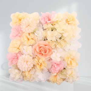Muro de Flores Artificiales para Decoración de Bodas, Cuadrado de 35 cm, Rosas y Hortensias de Plástico y Seda, Reutilizables, Accesorios para Fotografía en Exteriores - Product Image 2