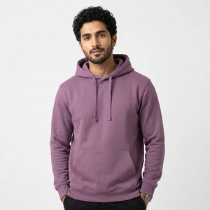 Sudadera de terciopelo con capucha y media cremallera para hombre, de moda, extragrande, hecha a medida, 100% algodón de alta calidad, con diseño de bolsillo, para invierno y uso diario. - Product Image 1
