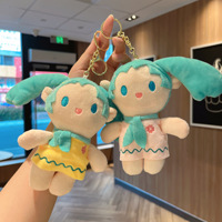 Porte-clés en peluche Miku de haute qualité, motif dessin animé mignon, jouet créatif pour enfants, cadeau promotionnel, vente en gros, pendentif de sac à dos