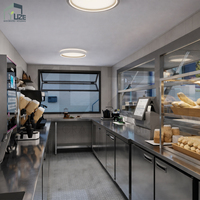 Restaurant Conteneur Futuriste Préfabriqué en Acier à Deux Étages avec Cuisine