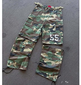 Custom Multi Pocket Print Detachable Convertible Oversize Utility Carpenter Camouflage <strong>Camo</strong> <strong>Cargo</strong> Short Jorts Baggy Pant <strong>Men</strong> - Product Image 1