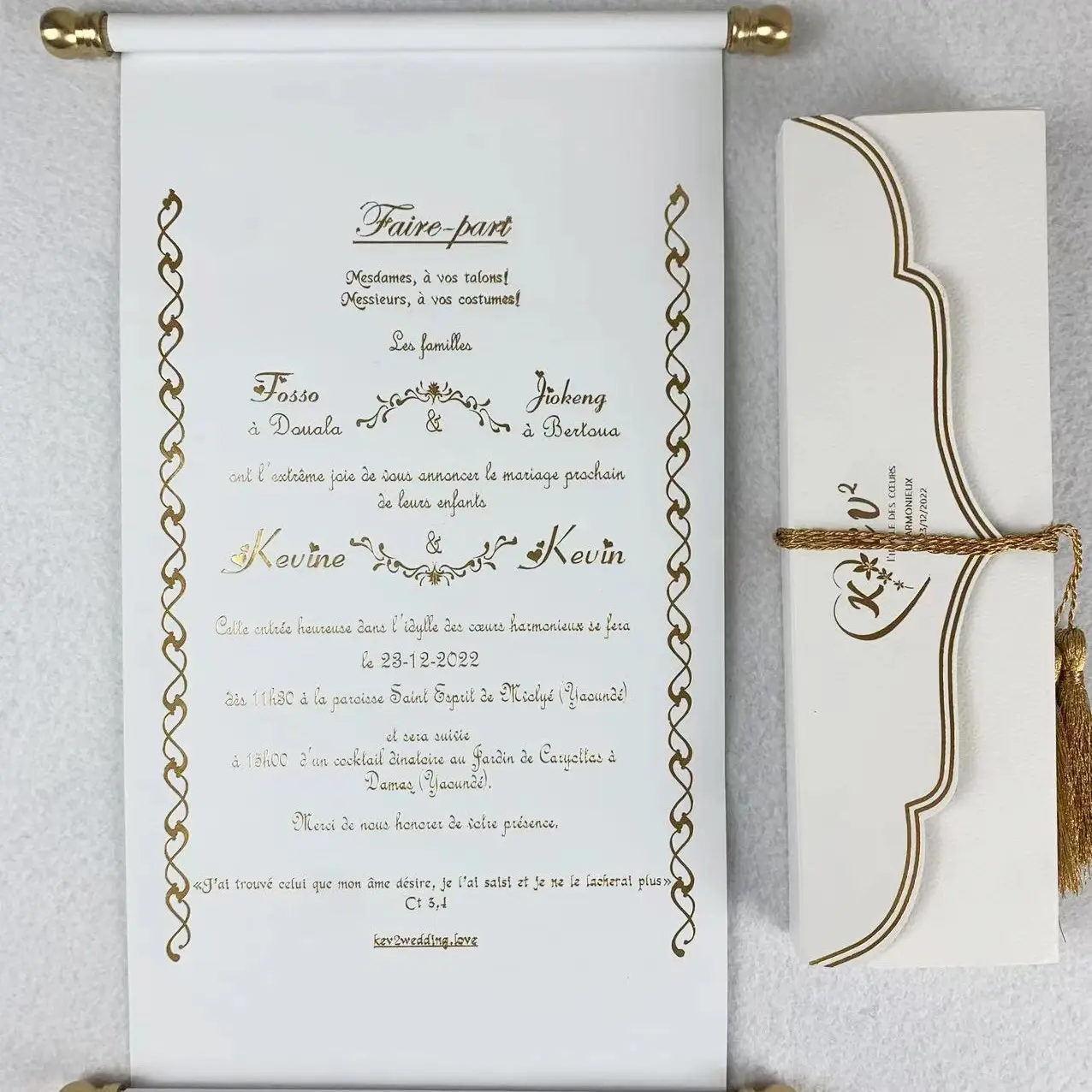 Personalizzare gli inviti di compleanno con invito a nozze con rotolo di carta Low MOQ