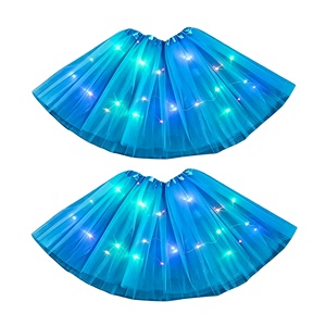 Jupe <span class=keywords><strong>tutu</strong></span> LED multicolore pour femme, en tulle néon et satin, taille élastique, idéale pour la danse, l'entraînement, les spectacles et les fêtes - Product Image 1