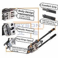 Alicates manuales AC50 para anillos de cerdo, calibre 11, 1 3/4 '', herramientas de anillo a presión de corona para jaulas de piedra, precio competitivo
