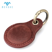 Crazy Horse Anti-rayures Anti-perte Étui de protection Shell Locator Tracker Crazy Horse Cuir Étuis à usage spécial pour Airtag