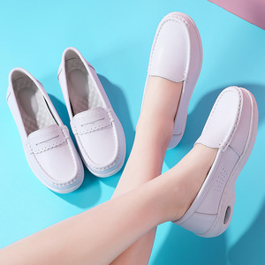 Nuove Scarpe da Infermiera per Donne, Suola Morbida, Bianche, Piatte, Suola Spessa, Cuscino d'Aria, Traspiranti, Comode, Antiscivolo, Casual, da Donna - Product Image 2
