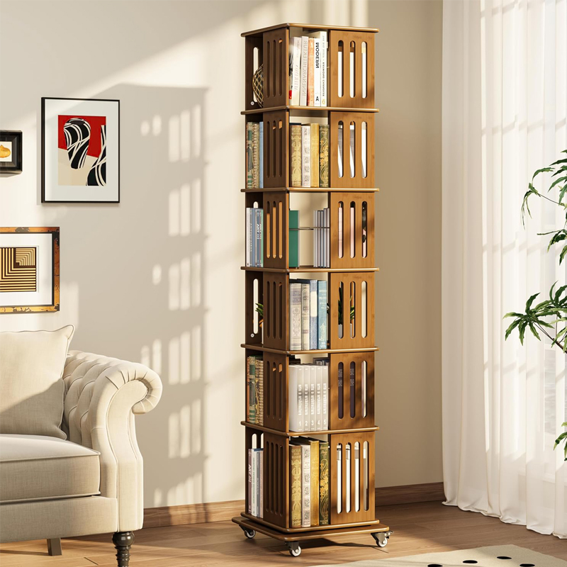 6 Tier 360 Rotating Bookshelf with