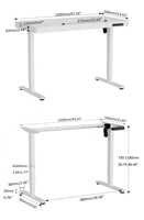 Bureau debout électrique compact à moteur unique avec tiroir, mobilier de bureau à domicile peu encombrant pour la maison et le bureau