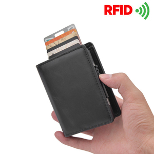 Minibook Business Anti-theftMini Small <strong>Personalised</strong> Clip Pop up <strong>Wallet</strong> Custom Smart Rfid Pu Leather Credit Card Holder <strong>Wallet</strong> - Product Image 5