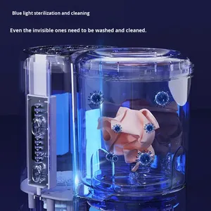 เครื่องซักผ้าขนาดเล็กแบบ 2 in 1 พร้อมถ้วยซักคู่ ชาร์จผ่าน USB พกพาสะดวก ซักอัตโนมัติ พร้อมถ้วยซักด้านในที่เปลี่ยนได้ - Product Image 5