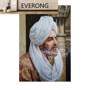 Usine Vente De Mode Portrait Fait À La Main En Verre Mosaïque Carrelage Art Mural Décor Célèbre Portraits D'hommes Peintures pour La Maison Hôtel - Product Image 1