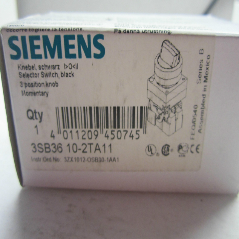 Gut Verkäuflicher Lagerbestand 3SB36 10 2TA11 Wahlschalter S3B36102TA11 für SPS per DHL/UPS****^^^^ https://www.siboasi.com