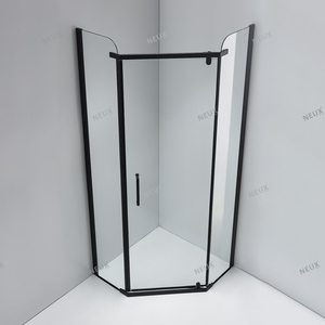 Cabine <span class=keywords><strong>de</strong></span> <span class=keywords><strong>douche</strong></span> en verre noir personnalisée avec cadre en forme <span class=keywords><strong>de</strong></span> diamant Cabine <span class=keywords><strong>de</strong></span> salle <span class=keywords><strong>de</strong></span> bain avec charnière pivotante - Product Image 3