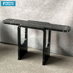Table console en marbre élégante de luxe avec pieds en marbre pour <span class=keywords><strong>grand</strong></span> hall d'entrée ou derrière un canapé décor de salon - Product Image 2