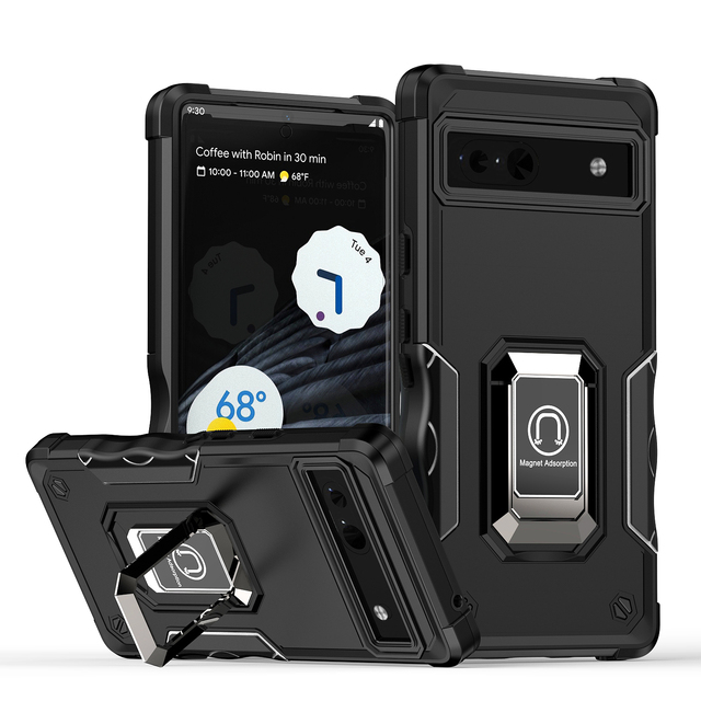 2025 Luxury Armor Phone Case for Google Pixel 7a Full Protection Shockproof With Hardware Stand Wholesale Phone Case Accessory