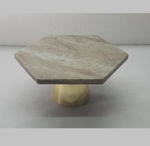 Soporte de postre de un solo nivel, moldeado de cobre de alta calidad, soporte de Metal para pastel, plato de pastel para fiesta de cumpleaños y boda - Product Image 4