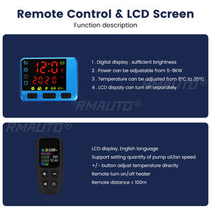 Calentador de Aire Diésel para Coche Hcalory Todo en Uno 5-8KW 12V 2KW + Nuevo Control Remoto LCD para Coche, Camión, Autobús, Garaje - Product Image 4